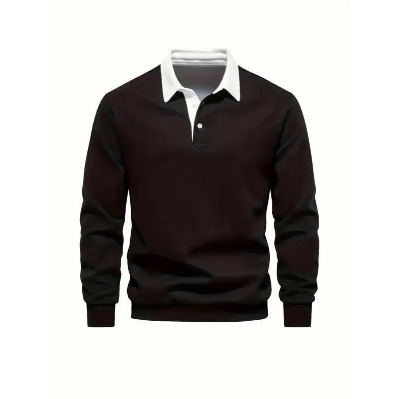 

Men's Knitted Sweater Casual Spor Large Size Collar Nine Sve Length Coolmax Fiber Unbranded Ciwalk Inner Wear