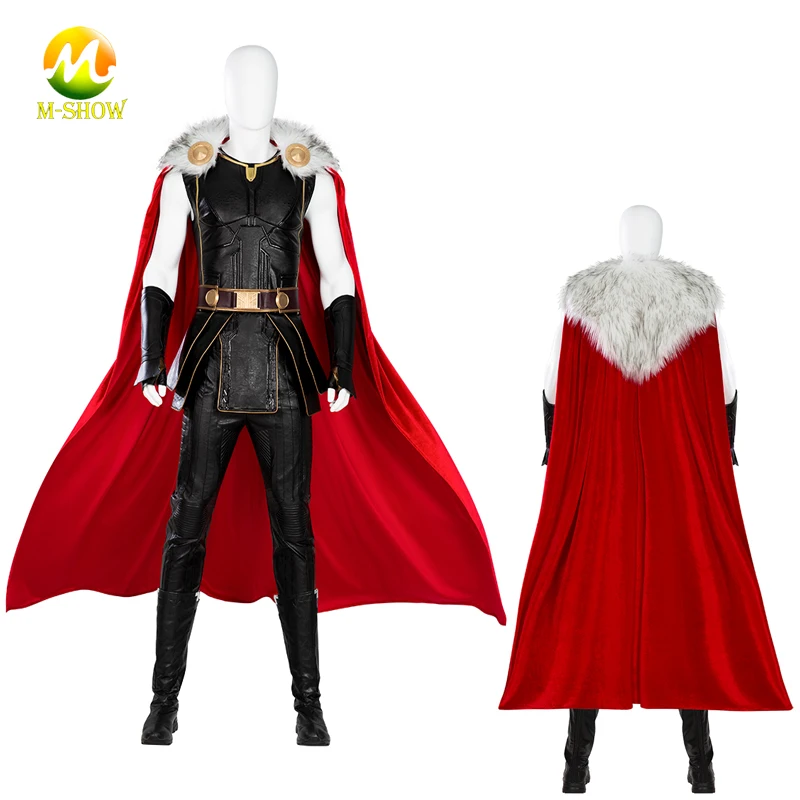 Thor Cosplay Costume Love And Thunder God Of Thunder Thor Odinson Outfits Mens Armor Props with Cape Halloween Carnival