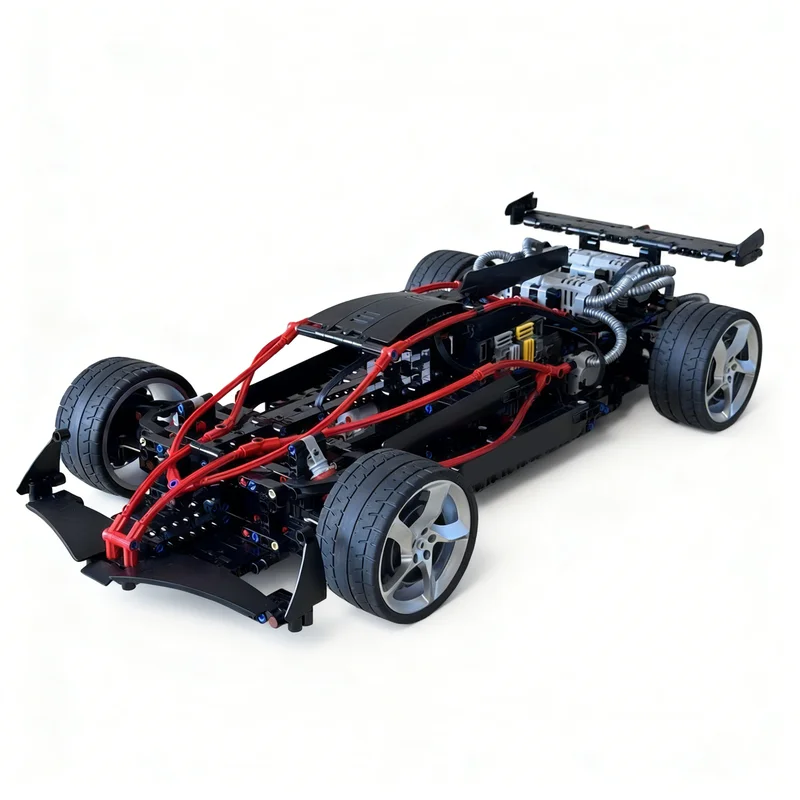 ตัวต่อ MOC รถแข่งเทคนิค 1066 ชิ้น ของเล่นสร้างสรรค์ ของขวัญคริสต์มาส DIY ไอเดียสร้างสรรค์ ของเล่นเสริมพัฒนาการ