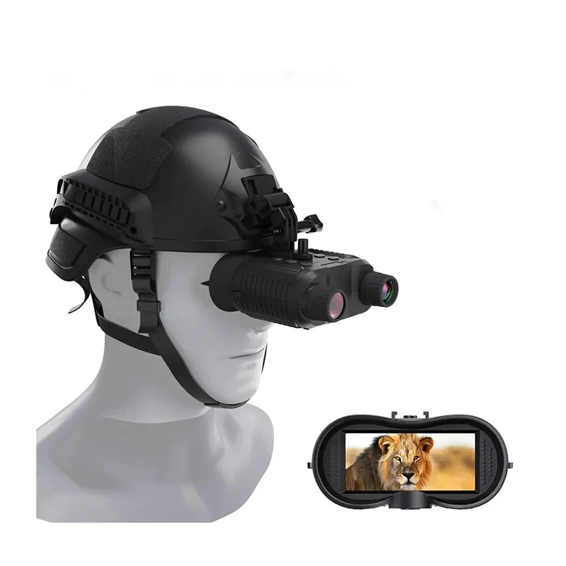 LUXUN Newest NV8160 Head Mounted Infrared Night Vision Binoculars FHD Tactical Helmet Mounted Digital Night Vision Goggle