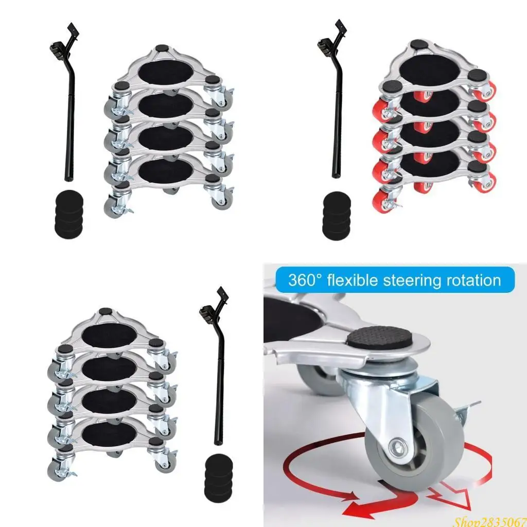 

Heavy Duty Furniture Moving Set 360 Rotation Wheel with Lifter for House 831F
