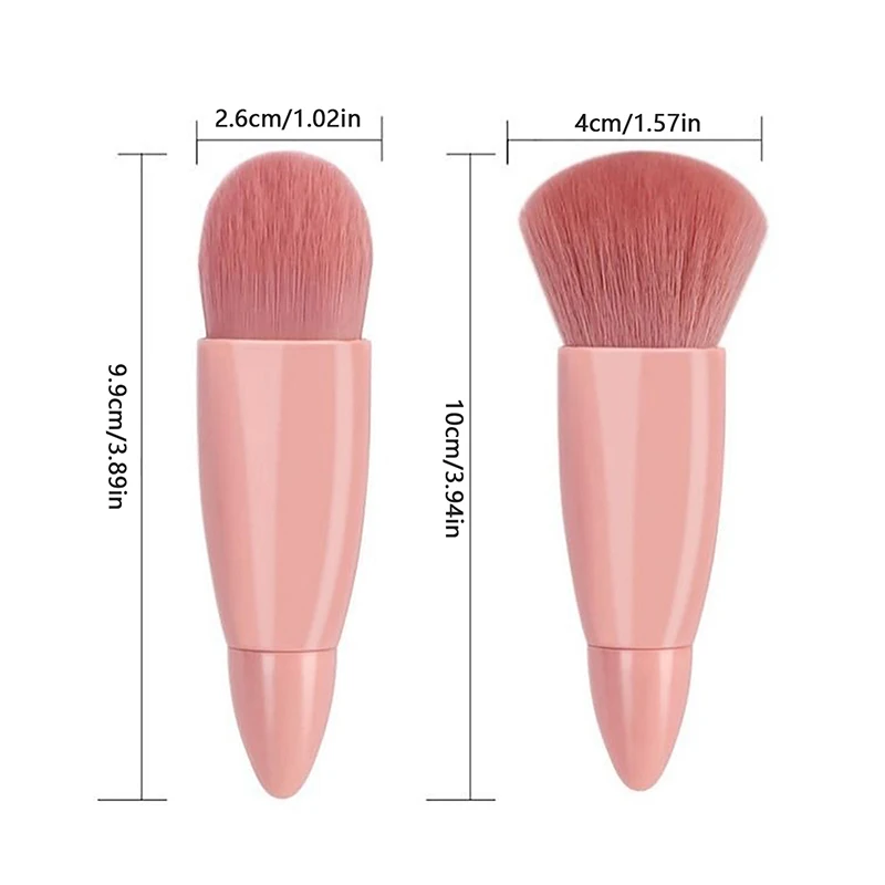 Mini Mirror Makeup Brushes Set, Soft Fluffy para Cosméticos, Pó de Fundação, Sombra, Kabuki Curvo Makeup Brush, Beauty Tool