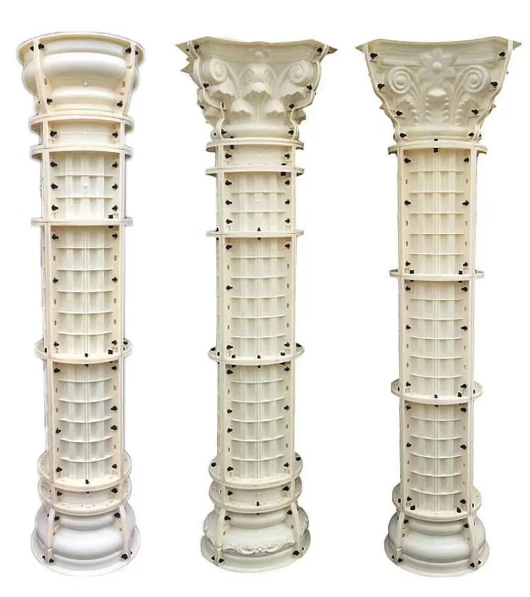 Factory Price Plastic Round Roman Pillar Molds for Sale Outdoor Column ABS Plastic Molds for Concrete Marble Pillar Mold
