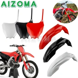 Motorcycle Plastic Cover Front Number Plate Dirt Bike Fender Mud Guard For Honda CRF 250 450 2017-2020 CRF 250R 250RX 450R 450RX