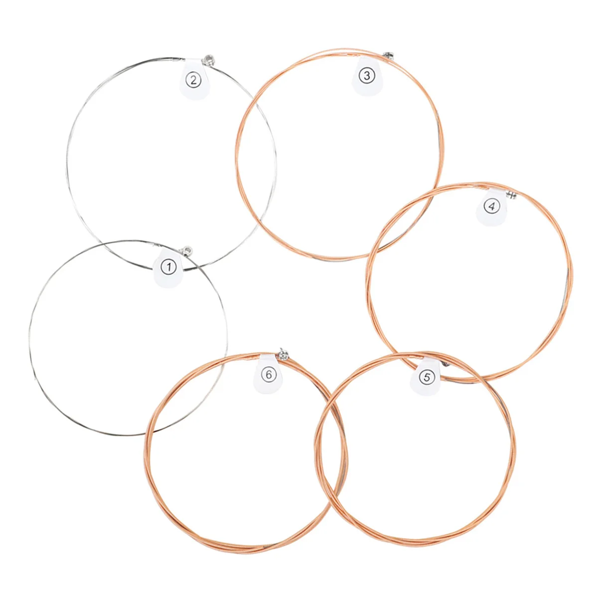 6 قطعة سلاسل الغيتار الشعبي سلسلة الغيتار الصوتية استبدال لهجة مشرقة تحافظ طويلة للعب الانحناء بالإصبع