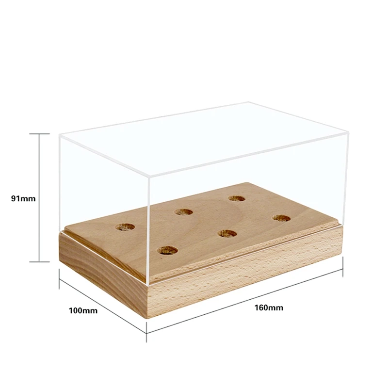 Caja de almacenamiento de cubierta de cartucho de reproductor de discos de vinilo, soporte de Phono, protección contra el polvo