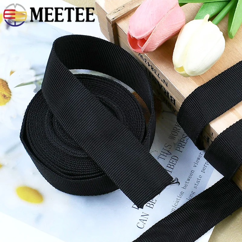 

5/10M 20-50mm Hollow Nylon Webbing Strap Double-layer Ribbon for Bag Straps Garment Bias Binding Tapes DIY Sewing Accessories