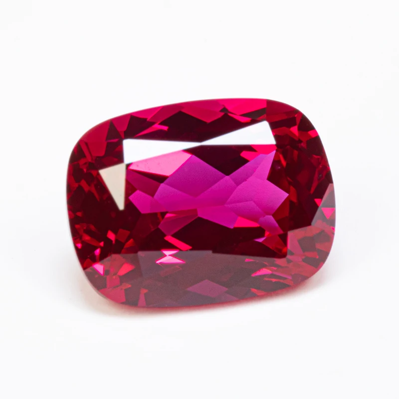 Top Lab Grown Red Gemstone Rectangular Cushion Shape VVS1 for Charms DIY Jewelry Making Material Selectable AGL Certificate