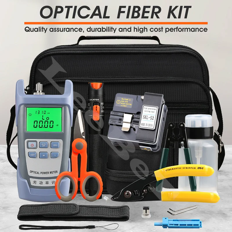 

16Pcs/lot Fiber Optic FTTH Tool Kit with SKL-S2 Fiber Cleaver Optical Power Meter 10mw Visual Fault Locator Wire Stripper