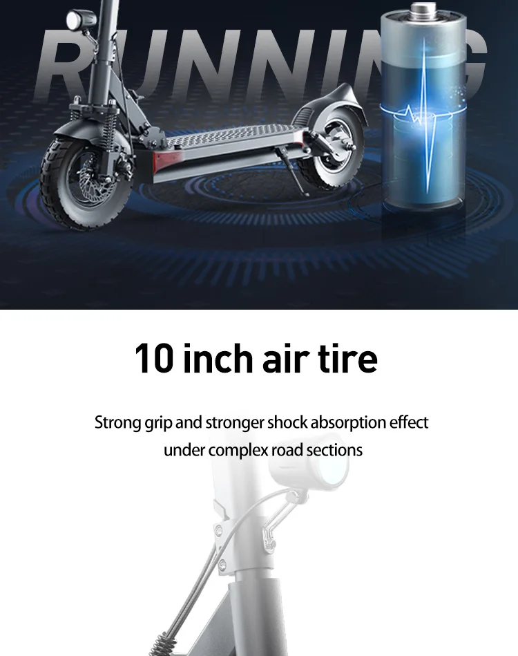 JOYOR Y6-S Elektroroller für Erwachsene, 48V 18Ah Akku, bis zu 70 km Reichweite, 10 Zoll Räder, E-Scooter – Detail 6