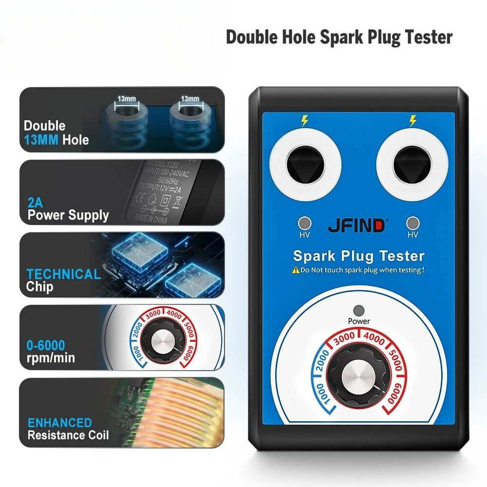 

12 В автомобильный тестер свечей зажигания, анализатор свечей зажигания, диагностический инструмент