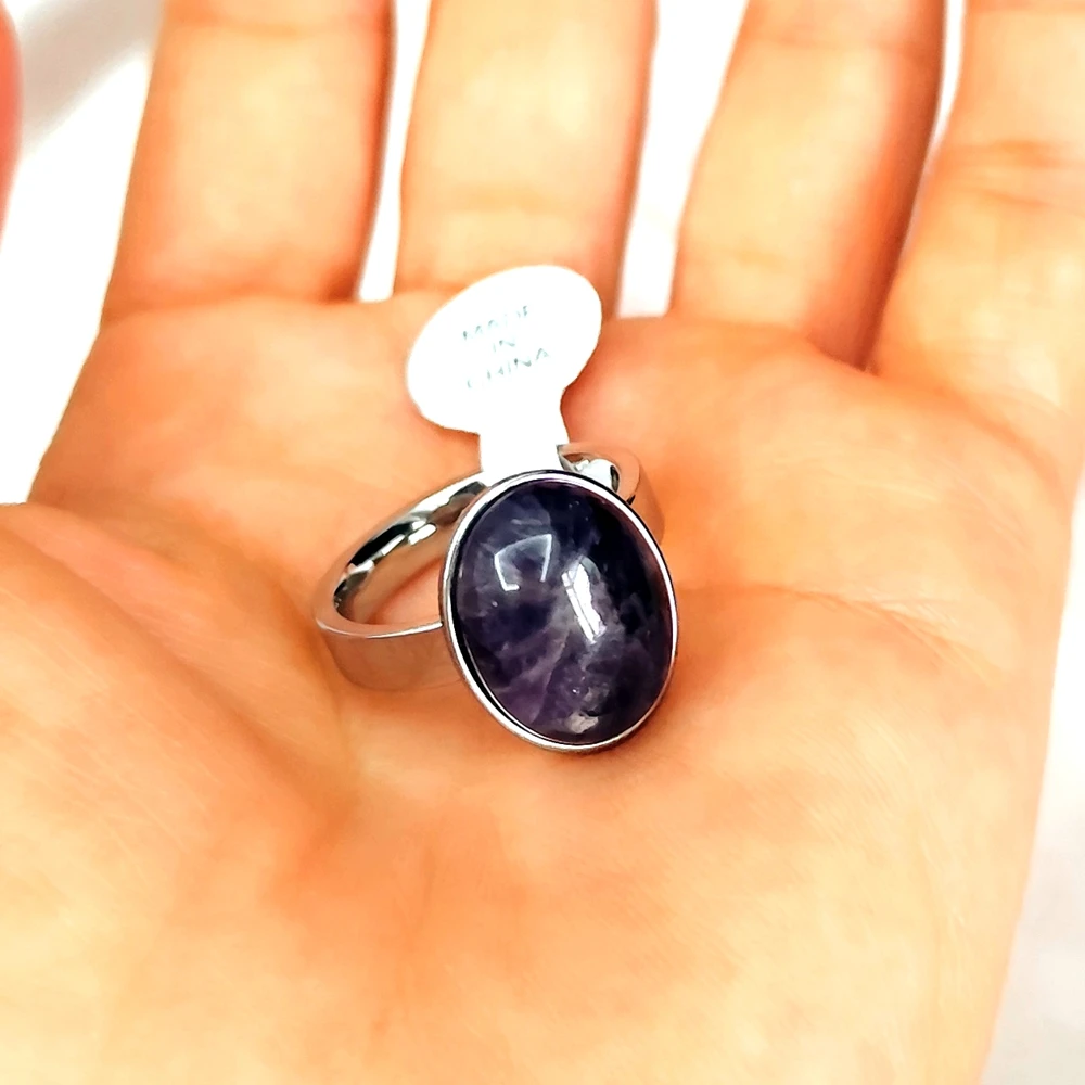 20 Stück fantastische Steinringe für Frauen, ovale Perlen, Großhandelsposten, Vintage-Ring, Party-Geschenk, Kristallschmuck – Detail 17