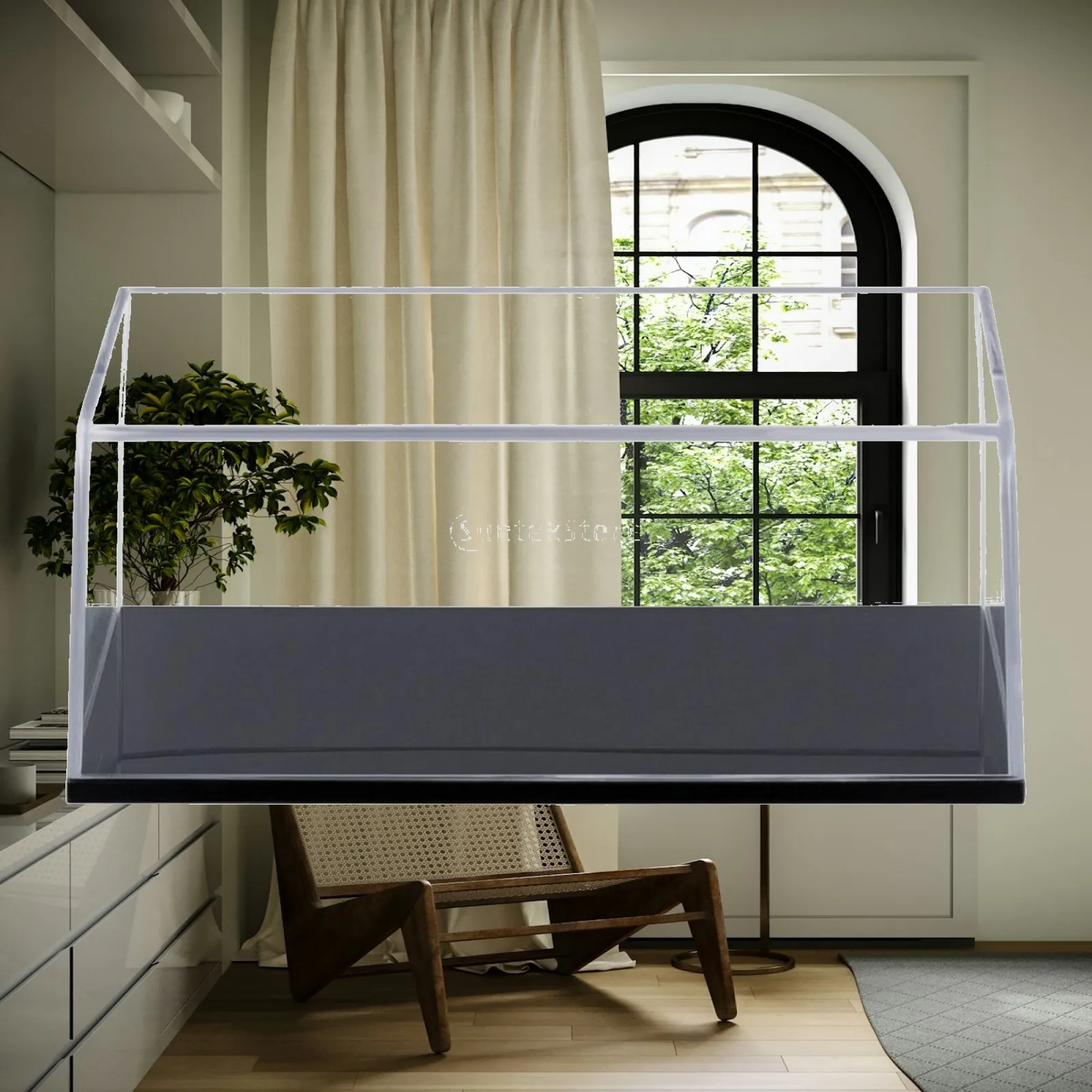 Acrylic Display Case with Black Base Dustproof Clear Display Case with Black Base Showcase Transparent Decorative for Collectors