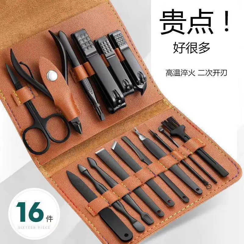 

Немецкий высококачественный набор кусачек для ногтей: полный набор портативных кусачек для ногтей, щипцов для ушей, кусачек для кутикулы, инструментов для ухода за ногами для домашнего использования