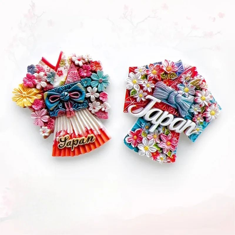 

Japan Refrigerator Stickers Tokyo Travel Souvenirs Sakura Kimono Hokkaido Fridge Magnets Home Decoration Wedding Gifts
