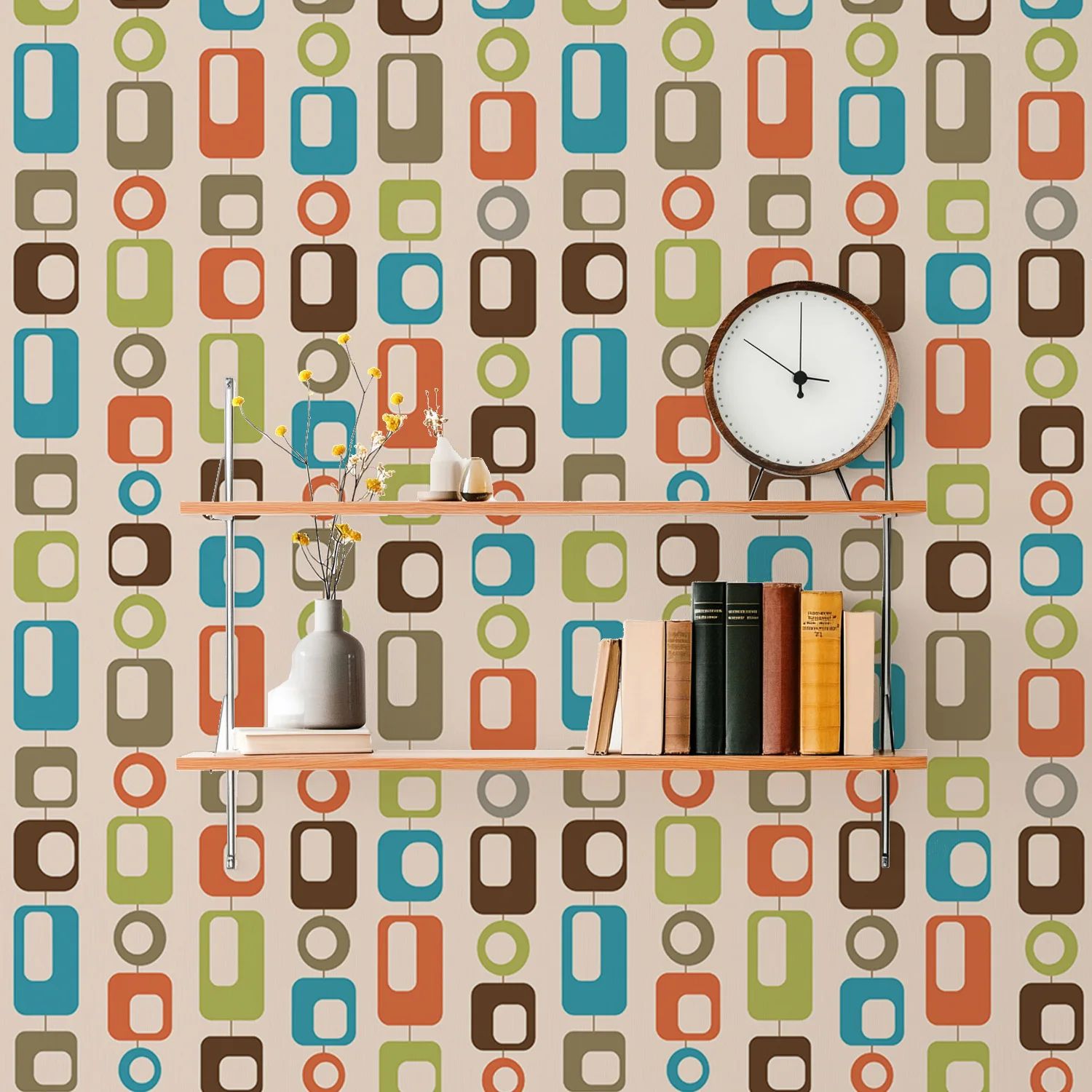 Geometric Peel and Stick Wallpaper Removable Self Adhesive Wall Paper Vinyl Film Shelf Paper & Drawer Liner Roll for Home Use