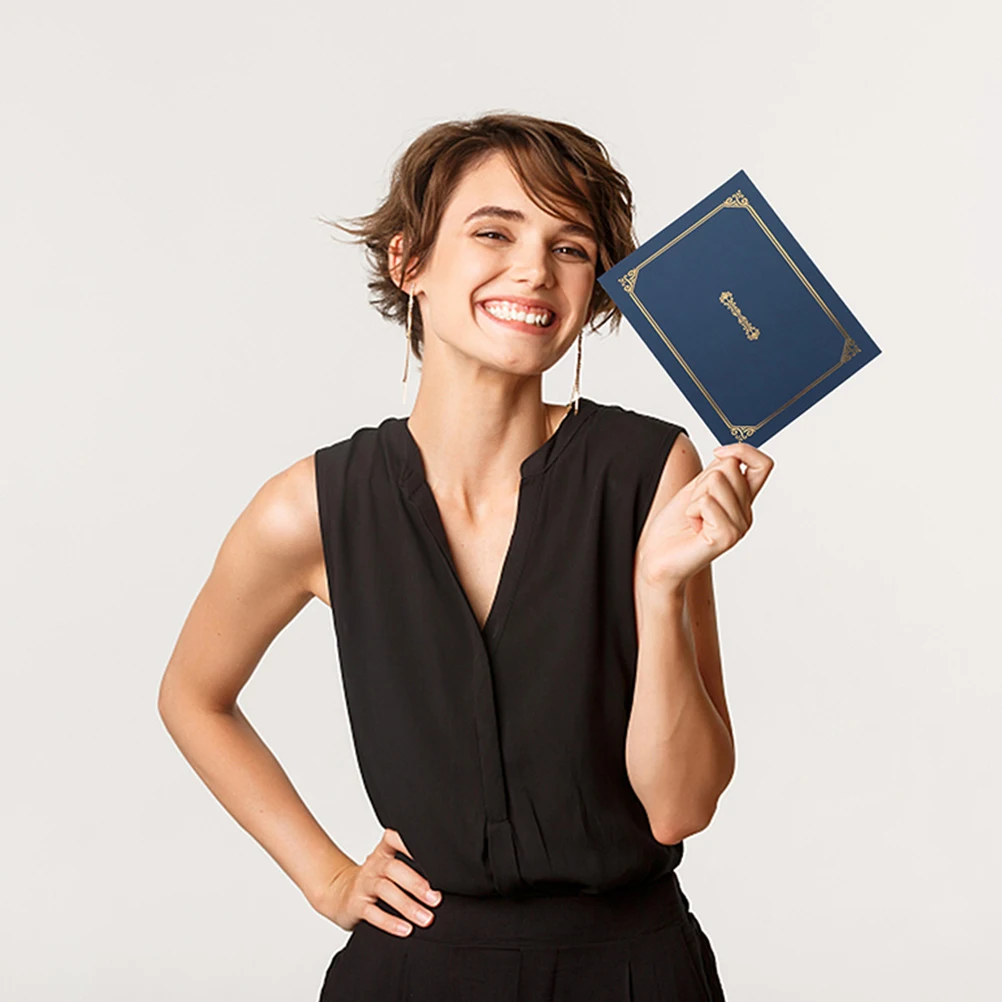 3 個の証明書カバー板紙卒業式用ディプロマホルダー賞状保護レターサイズ A4