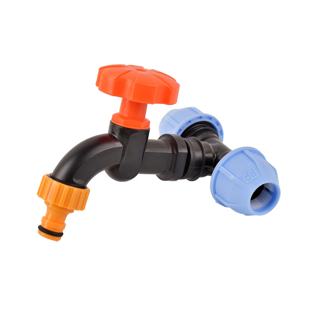 20mm 25mm 32mm PE PVC PPR Pipe Tee Coupling Garden Quick Connect Faucet Garden Irrigation Tool Connectors