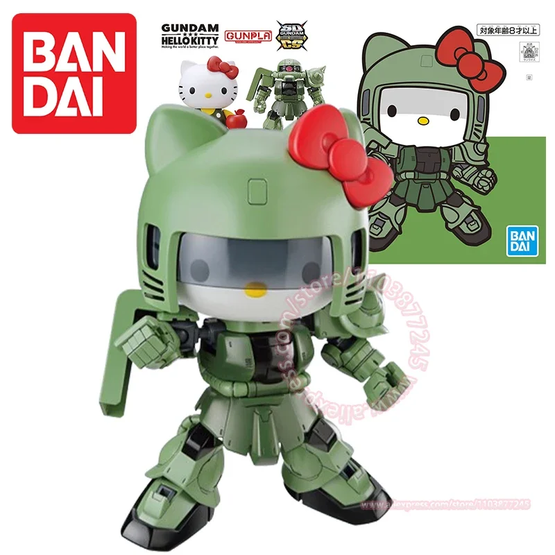 

BANDAI GUNDAM HELLO KITTY ZAKU 2 BB Warrior SDCS Assembled Model Children's Toy Mini Figure Movable Joints Desktop Decoration