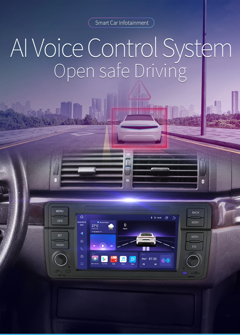 Hizpo 8 Core Android 14 Car Multimedia Radio For BMW E46 M3 Rover 75 Coupe 318/320/325/330/335 GPS CarPlay AUTO 4G Navigation