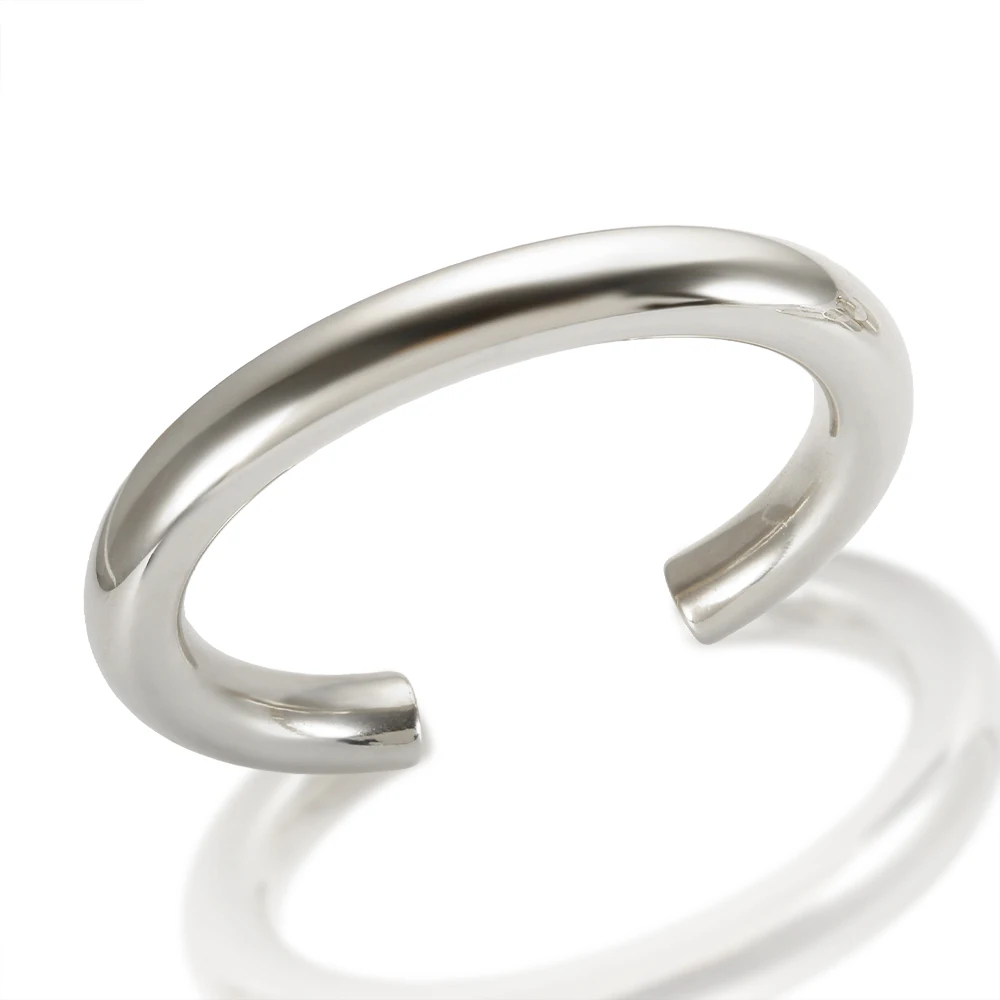 Women's Thick Tube Cuff Bangle Bracelet, Stainless Steel