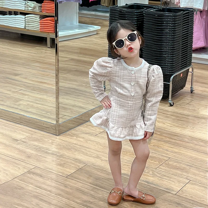 Two Piece Set Korean Girl 2024 Spring Summer New Temperament Classic Knitting Skirt Ruffled Cute Sweet Tide