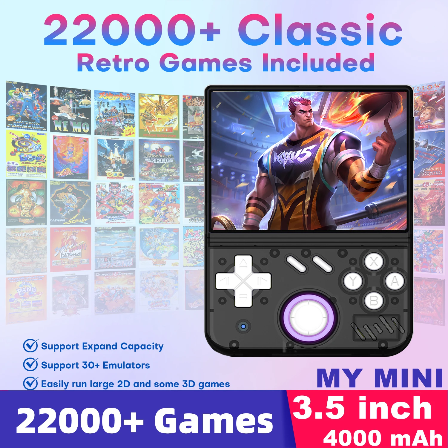 Handheld Game Console Linux System IPS Screen Portable Pocket Video Player 64GB 128GB Games Handheld Game Video Player Console