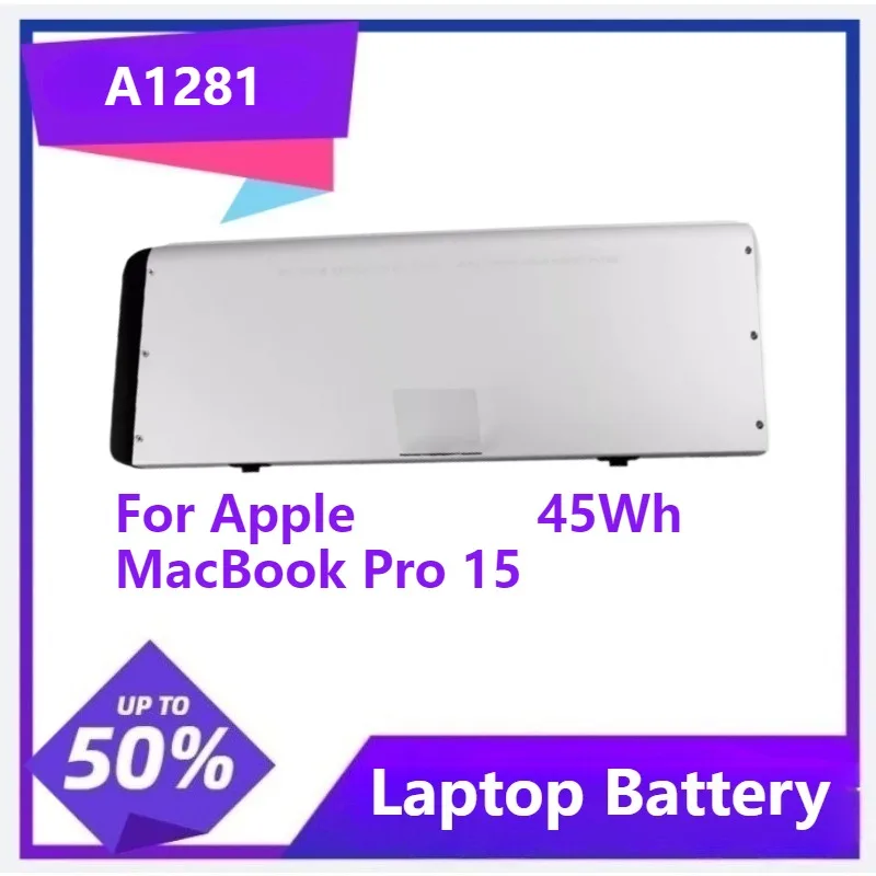 

A1281 for Apple MacBook Pro 15" A1286 Series(2008 Version) MB470*/A 45Wh Replacement Laptop Battery