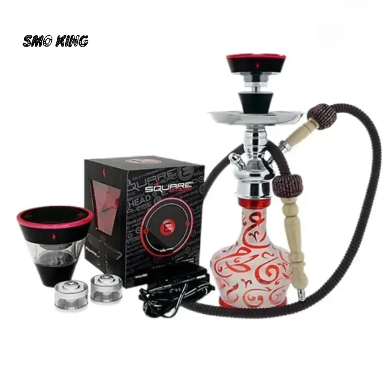 SMO Arab Style Electric Hookah Charcoal Head Heating Stove High Battery Capacity Rechargeable Tobacco Oil Burning Smoking Tools