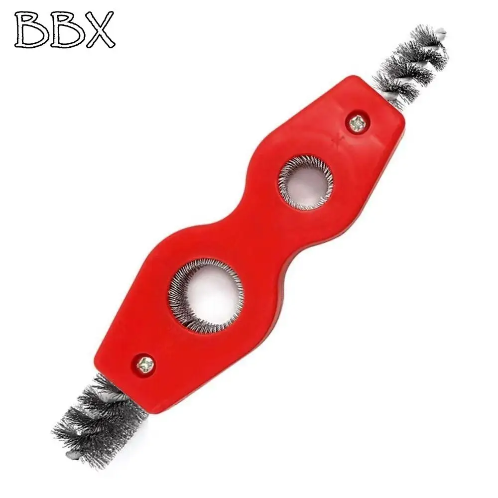 

2pcs Durable Double-headed 4 in 1 Copper Pipe Brush Reamer Inside Outside Pipe Deburrer Cleaner Chamfering Wire Brush PVC Pipe