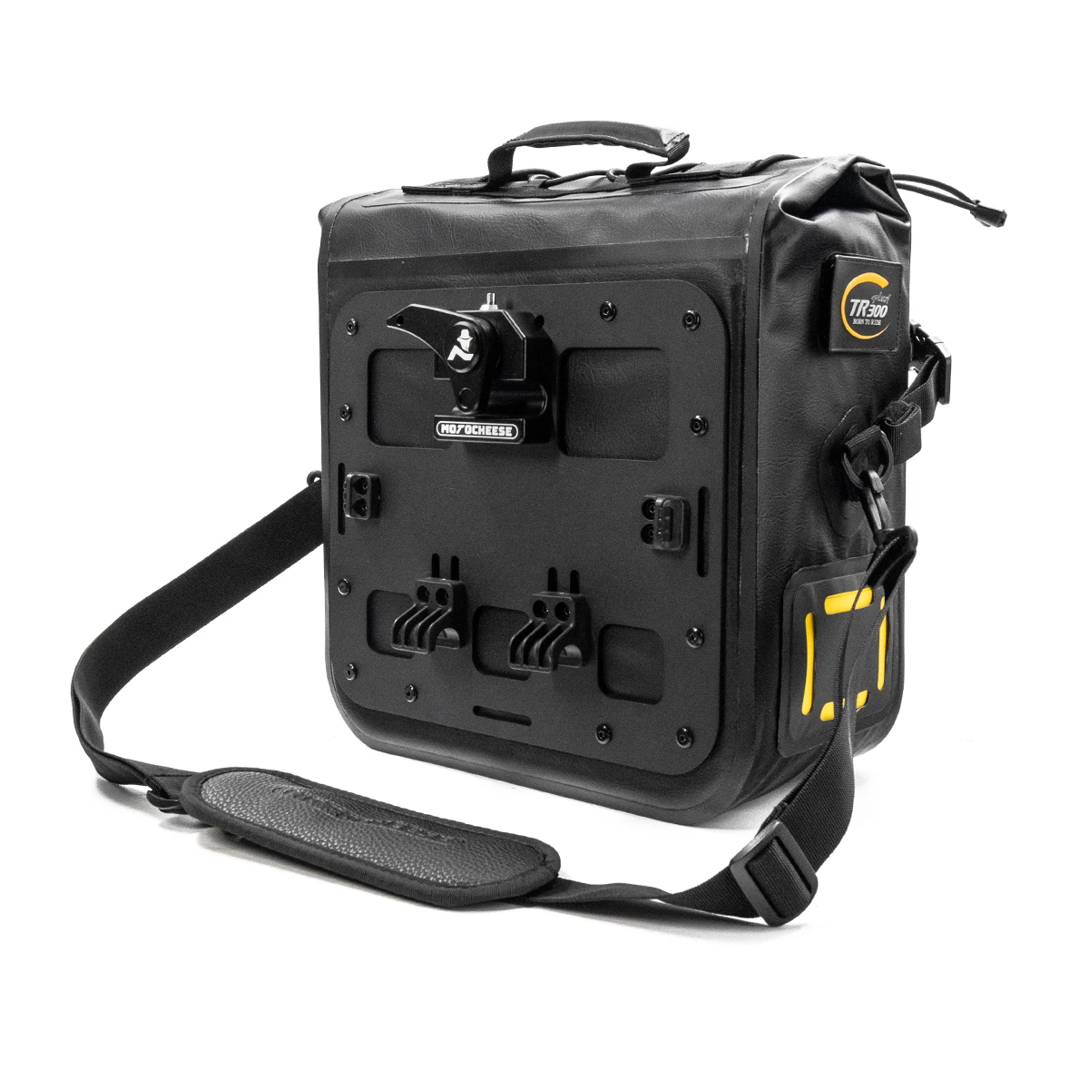 Large Capacity Retro-Style PVC Side Hanging Bag Quick Release Universal Accessory For Motorcycle Riding Saddlebags Luggage