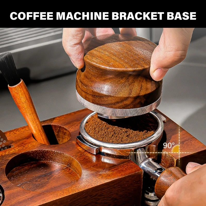 Elegant Wood Coffee Tamper Holder Practical Espresso Accessories Support Base Rack Professional Baristas Equipment