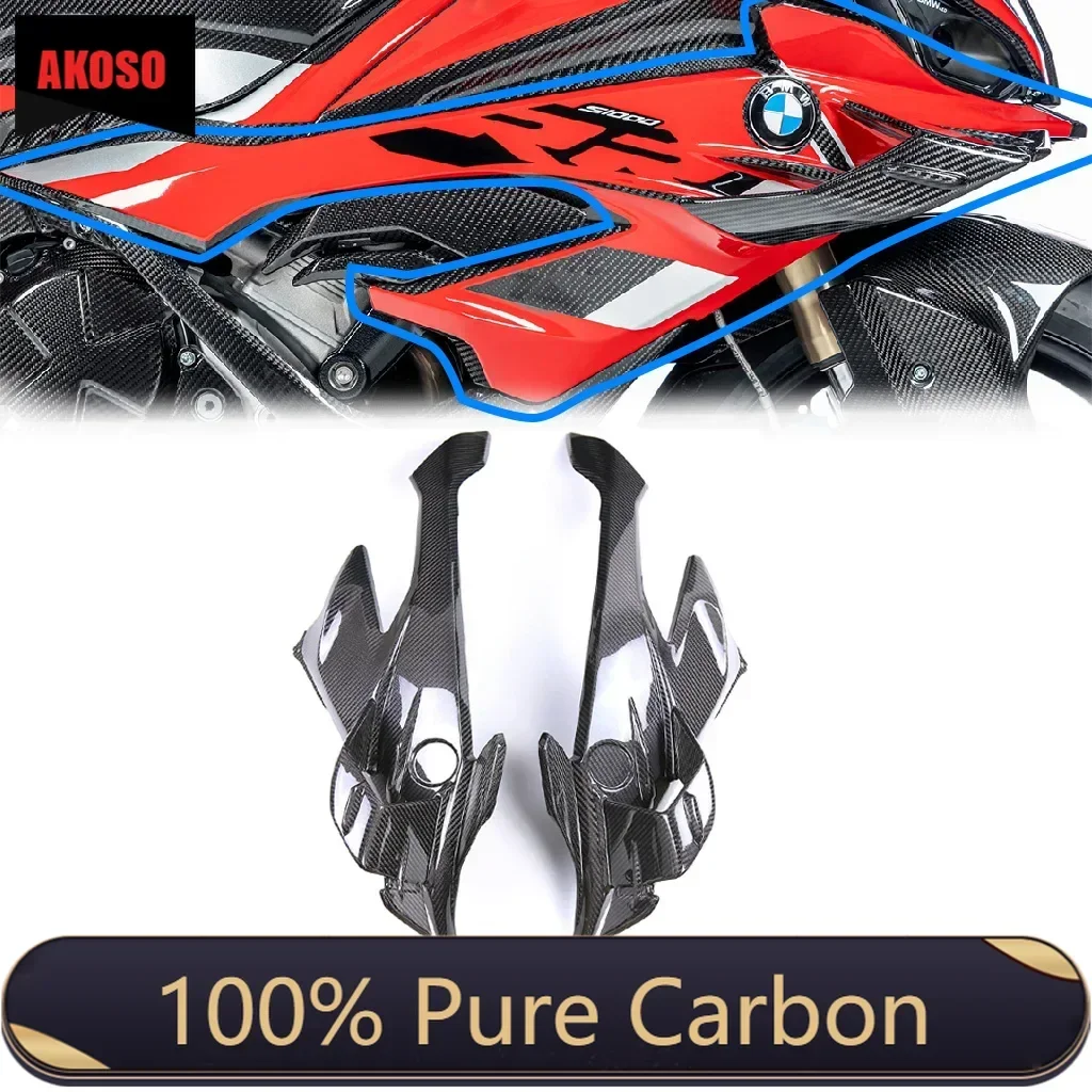 

100% 3K Carbon Fiber Motorcycle Body Parts Side Winglet Fairings Kit Winglets For 2023 BMW S1000RR Wings+Front Fairings