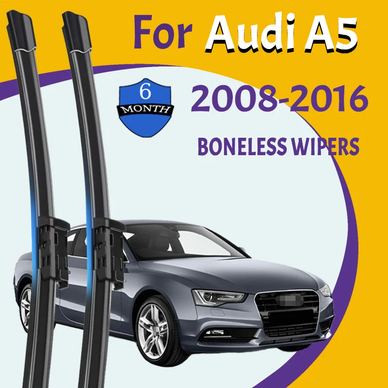 Wiper Blades For Audi A5 2008-2016 Front  Windshield Clean Window Windscreen Auto Parts Car Rain Brushes 24”+20”