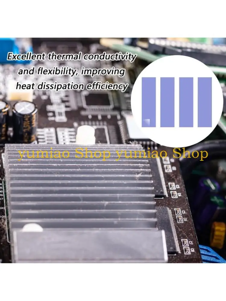 

587B 4Pieces Cooling Solution Silicone Thermal Pad For M.2 2280 NVMe Ssds Units