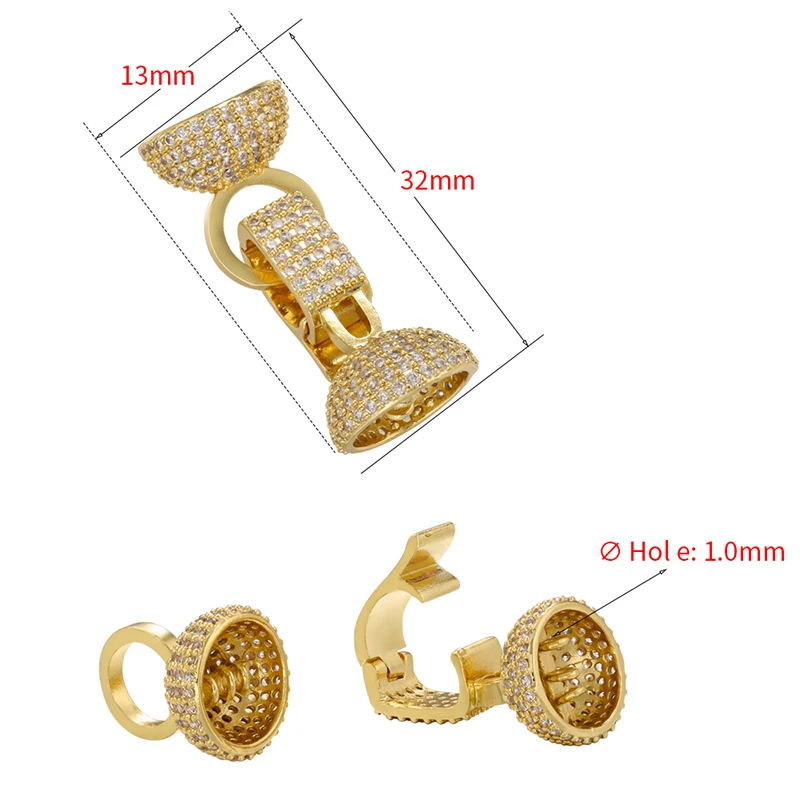 Verschiedene Haken für Schmuckherstellungszubehör, DIY-Haken, Zubehör, Zirkonia-Verbinder für Armbänder: VK163 – Detail 38
