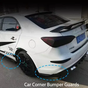 Kohlefaser glänzend schwarzer Autosspoiler, Seitenschockdämpfer, Lippenwippflügel, Schutzschnitte, hinterer Seitenrock, universelle Passform, 35 cm, 48 cm 8 Hauptverkauf Auto - №5