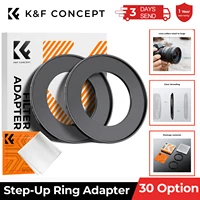K & F Concept-anillo adaptador de filtro de aluminio de grado aeronáutico, 2 paquetes de paño de limpieza, anillo de lente para filtro de lentes ND CPL UV