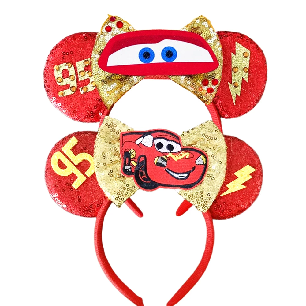 Auto's Mickey Mouse oorhoofdband 95 Flash haaraccessoires pretpark aankleden jongen hoofddeksels vakantie haaraccessoires