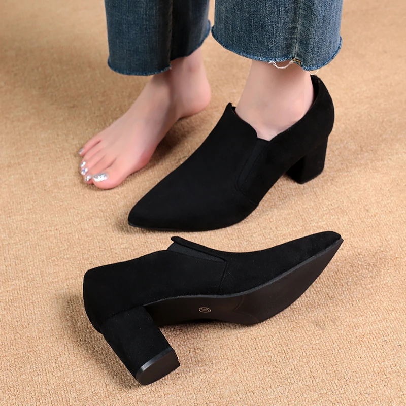 أشار تو حذاء نسائي بكعب عالٍ أحذية أنيقة مضخات مكتب الجلد المدبوغ أحذية امرأة 2025 الخريف موضة فستان مكتنز مثير Mujer Zapatillas #3