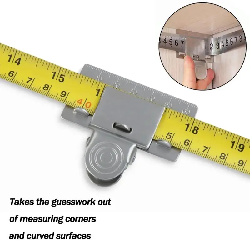 Measuring Tape Clip Stainless Steel Woodworking Convenient Measure Precise Locate Tool Decoration Accessories