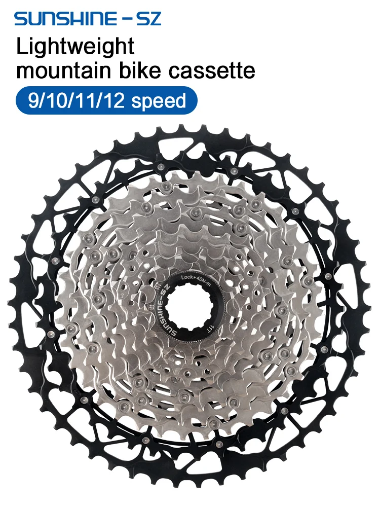 AliExpress SUNSHINE-SZ Sunshine 9/10/11/12S 11T-40/42/44/45/46/48/50/52T Hollow Ultralight Mountain Bike Cassette for M4100/5100/6100 HG MTB Flywheel