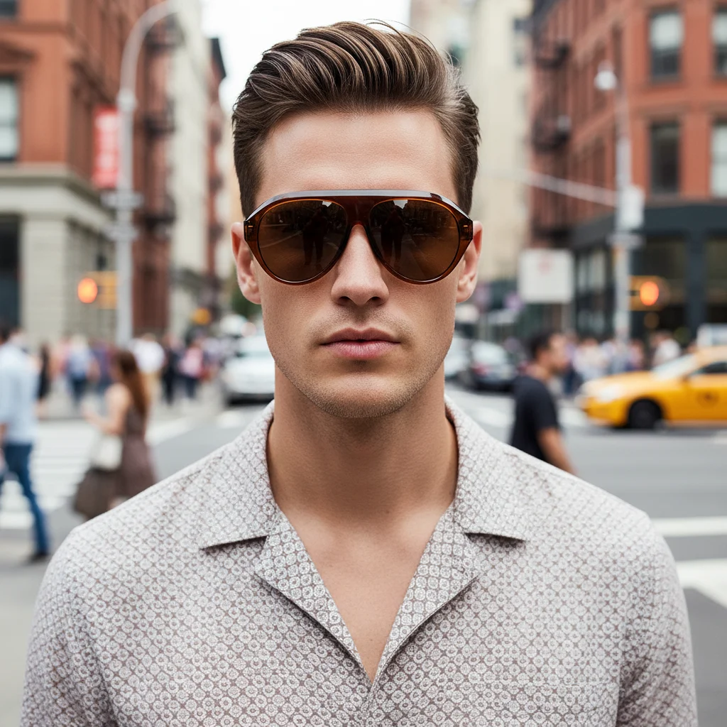 

The Stylish Large-frame Design Creates A Retro Atmosphere And Is Highly Versatile And Uv-resistant Car Sunglasses3084