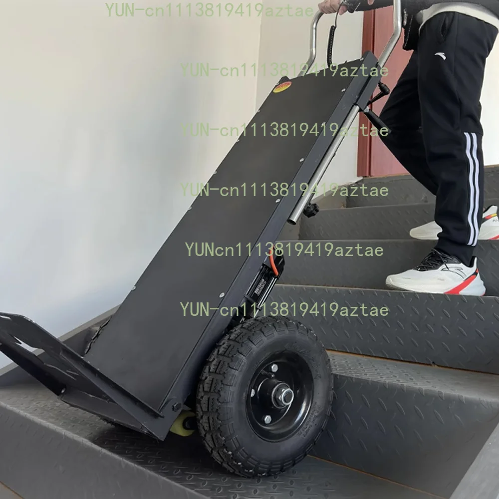 With Battery Motor Hand Trolley Stair Climber Hand Trolley Climb Cart Flat Truck 1200W Electric Stair Climbing Cart 350KG