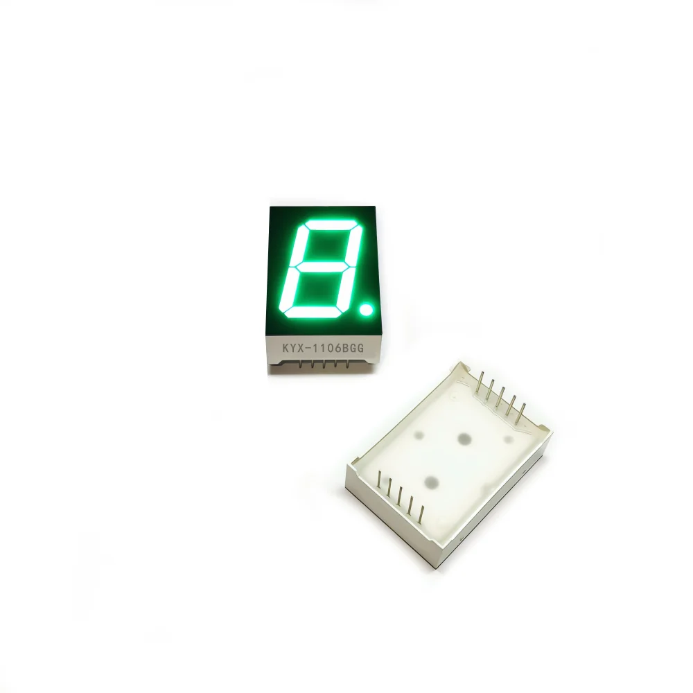 10 Pçs/set 1 Polegada 1Bit Módulo Digital de Luz Vermelha KYX-1106AS/BS 10Pin 24*34*10.5MM LED Digitron Ânodo Cátodo Comum Tubo Digital ﻿