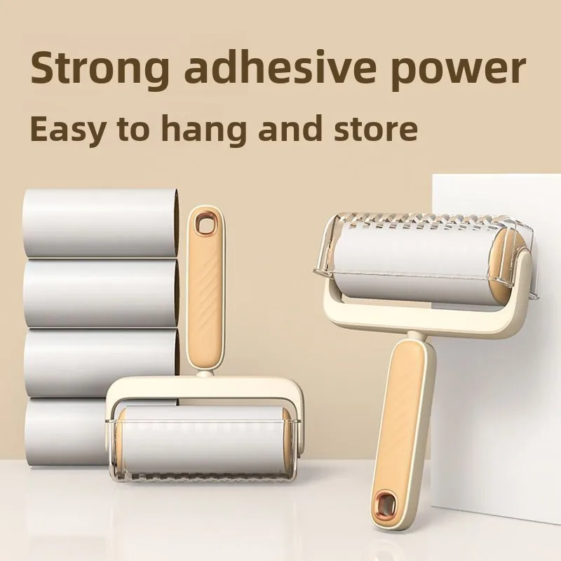 tearable-roll-sticky-hair-remover-brush-wheel-for-bed-clothes-dust-cleaning-hair-glue-removal-tool-polypropylene-material