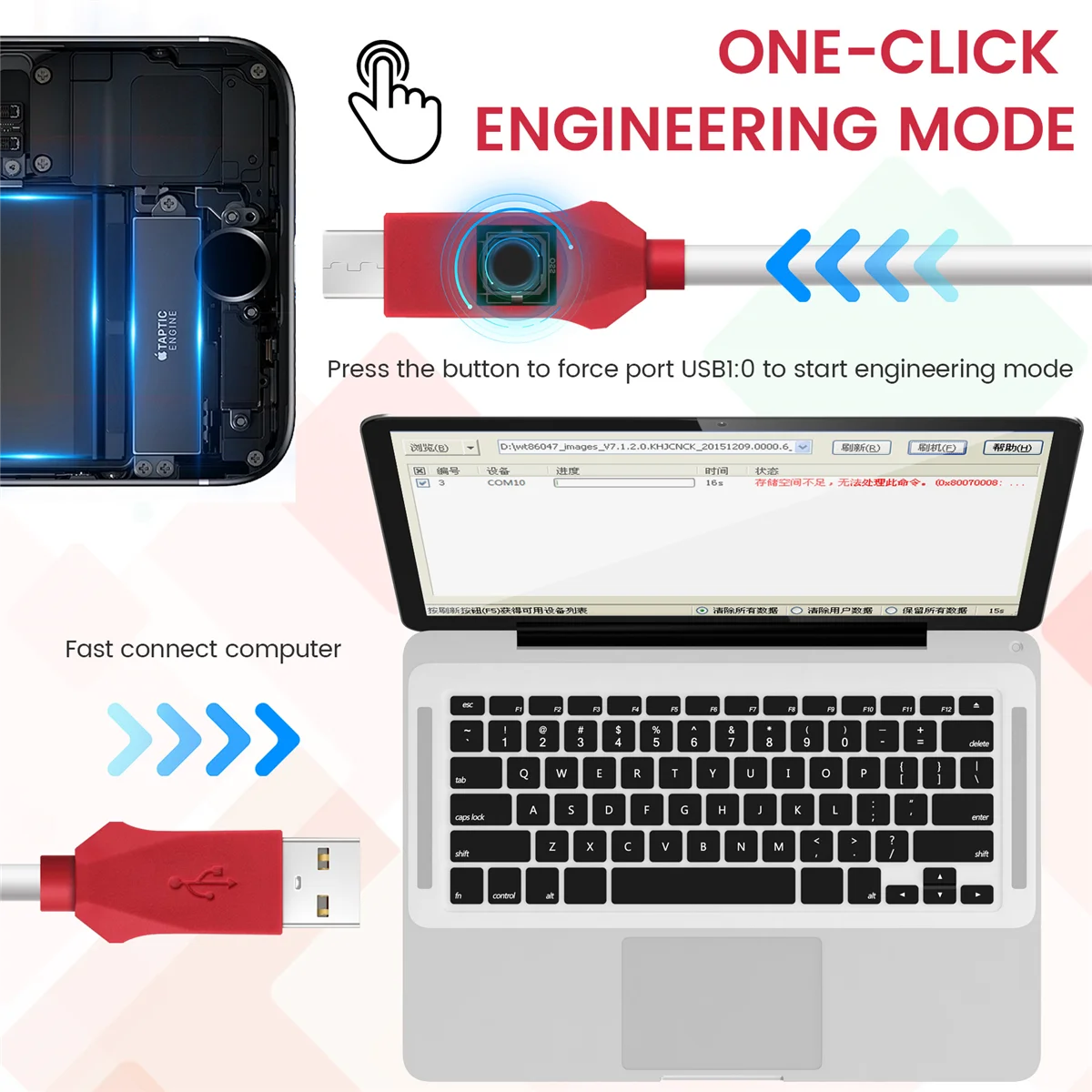 สาย MIRACLE EDL ใหม่ล่าสุดสําหรับ Xiao Mi และ Qualcomm Flash และเปิดสําหรับพอร์ต 9008