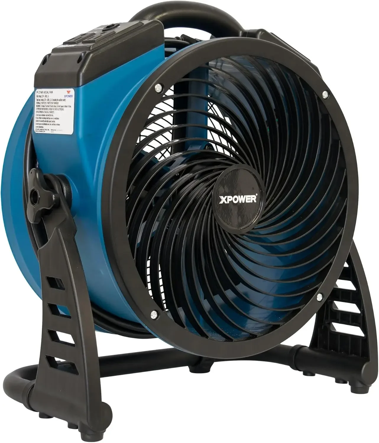 P-26AR Industrial Axial Air Mover, Blower, Fan with Build-in Power Outlets for Water Damage Restoration, Home and Plumbing Use