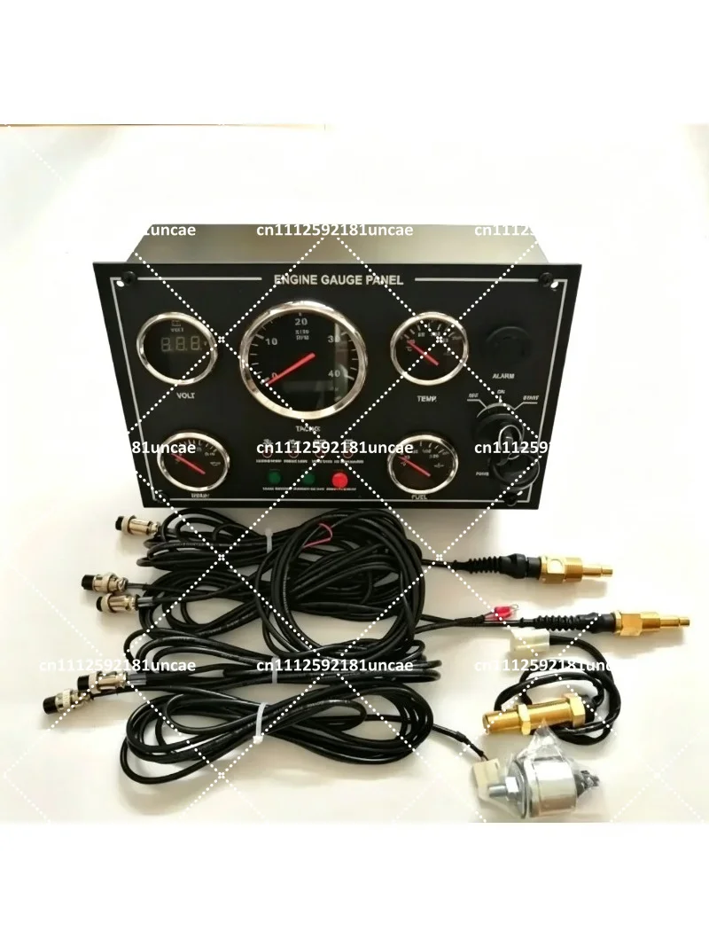 

Universal Diesel Engine Instrument Cluster Assembly with Sensors for Generators, Marine & Vehicles 12V-24V
