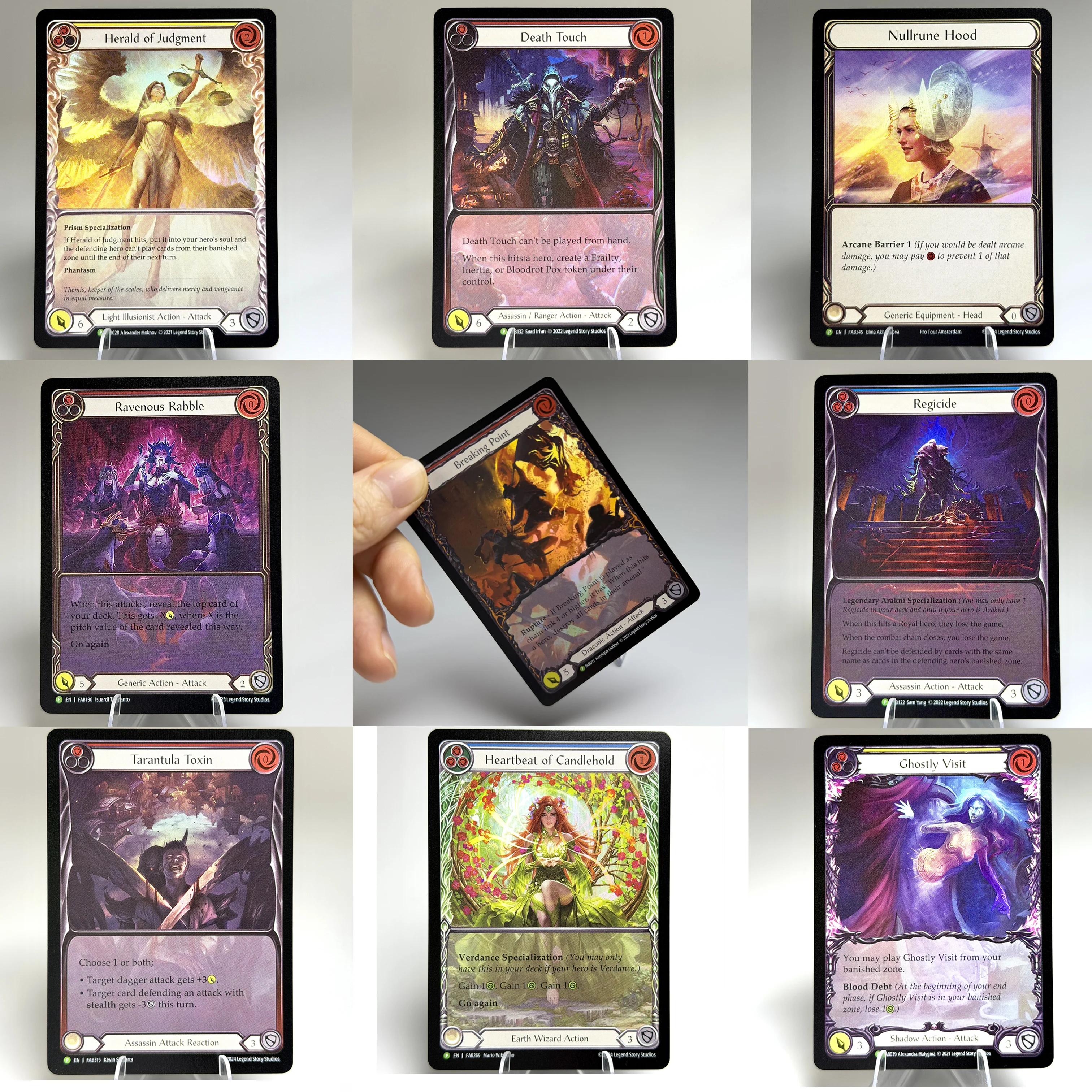 

TCG FAB Promos Regicide Blaze Headlong FAB132 Fabled/Legendary/Majestic Rare Cards Rainbow Foil Proxy Collectible Cards